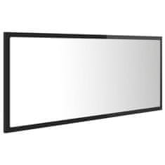 Vidaxl LED kopalniško ogledalo visok sijaj črno 100x8,5x37 cm