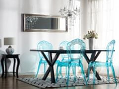 Beliani Modri prozorni plastični stol VERMONT