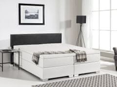 Beliani Kontinentalna črno-bela postelja 160x200 cm PRESIDENT