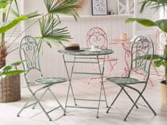 Beliani Komplet 2 zložljivih vrtnih stolov zelene barve TRENTO