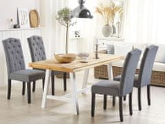 Beliani Komplet 2 sivih oblazinjenih jedilnih stolov SHIRLEY