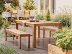 Beliani Vrtna miza iz evkaliptusovega lesa 190 x 105 cm svetlo rjava MONSANO