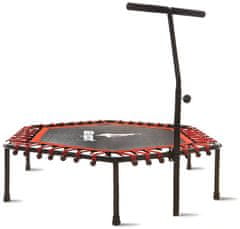 Aga FITNESS Trampolin 130 cm Rdeča + ročaj