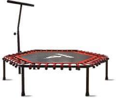 Aga FITNESS Trampolin 130 cm Rdeča + ročaj