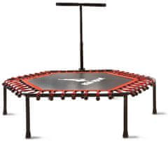 Aga FITNESS Trampolin 130 cm Rdeča + ročaj