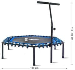 Aga FITNESS Trampolin 130 cm Modra + ročaj