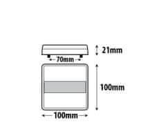 Kombinirana LED luč, brez registrske tablice, 100 x 100 x 21 mm