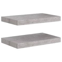 Vidaxl Stenske police 2 kosa betonsko sive 40x23x3,8 cm MDF