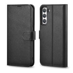 iCARER haitang leather wallet case usnjena torbica za samsung galaxy s22 + (s22 plus) wallet housing cover black (aksm05bk)