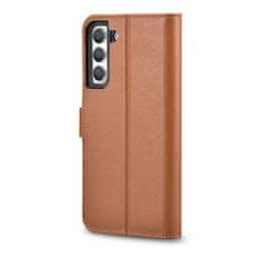 iCARER haitang leather wallet case usnjena torbica za samsung galaxy s22 wallet housing cover brown (aksm04bn)