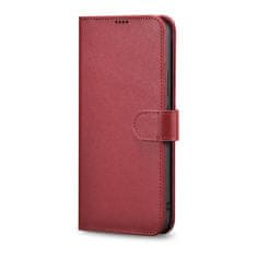 iCARER haitang leather wallet case usnjena torbica za samsung galaxy s22 wallet housing cover rdeča (aksm04rd)