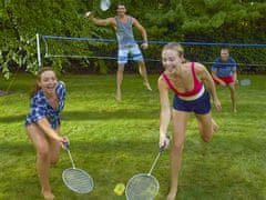 Scatch set za odbojko in badminton, mreža, 2 loparja, 2 žogice, žoga, tlačilka, vrečka