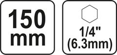 YATO  Ploščati nastavek za sveder 150mm