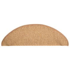 Vidaxl Samolepilne preproge za stopnice sisal 15 kosov 65x25cm oranžne