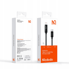 Mcdodo MCDODO DIGITAL PRO KABEL USB-C LIGHTNING 20W 1,2M CA-8810