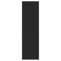 Vidaxl Stenska polica črna 75x16x55 cm iverna plošča
