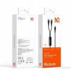 Mcdodo MCDODO MF KABEL 2W1 100W USB-C - 1,2M CA-7470