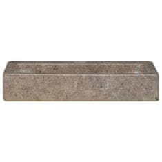 Vidaxl Umivalnik siv 38x24x6,5 cm marmor