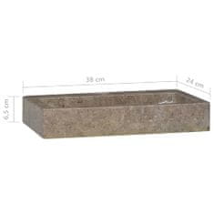 Vidaxl Umivalnik siv 38x24x6,5 cm marmor