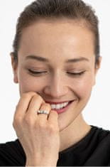 Troli Eleganten jekleni prstan s cirkonom in biseri VEDR0341S (Obseg 50 mm)