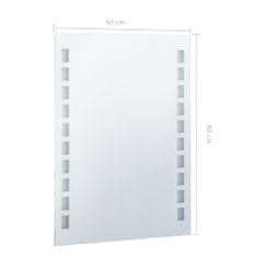 Vidaxl Kopalniško LED stensko ogledalo 60x80 cm