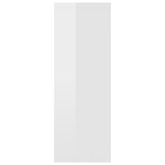 Vidaxl Stenska polica visok sijaj bela 45,1x16x45,1 cm inženirski les