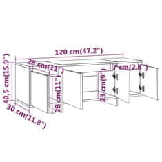 Vidaxl TV omarica betonsko siva 120x30x40,5 cm iverna plošča