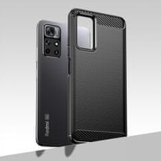 MG Carbon Case Flexible silikonski ovitek za Xiaomi Poco M4 Pro 5G, črna