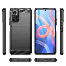 MG Carbon Case Flexible silikonski ovitek za Xiaomi Poco M4 Pro 5G, črna