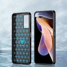 MG Carbon Case Flexible silikonski ovitek za Xiaomi Poco X4 NFC, črna