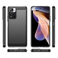 MG Carbon Case Flexible silikonski ovitek za Xiaomi Poco X4 NFC, črna