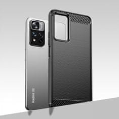 MG Carbon Case Flexible silikonski ovitek za Xiaomi Poco X4 NFC, črna