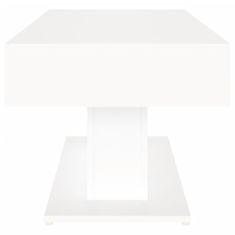Vidaxl Klubska mizica bela 96x50x45 cm iverna plošča