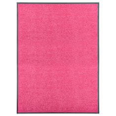 Vidaxl Pralni predpražnik roza 90x120 cm