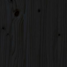 Vidaxl Pasja postelja črn 105,5x75,5x28 cm trdna borovina