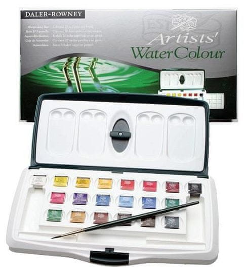 Daler Rowney Artists akvarelne barve set 20x1/2 tabl.