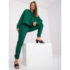 RELEVANCE Ženski komplet z majico oversize OVER temno zelene barve RV-KMPL-7826.82P_385686 S-M