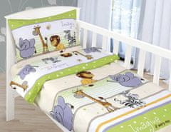 Otroško posteljno perilo iz bombaža Agata - 90x135, 45x60 cm - Safari zelena