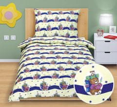 Bombažno posteljno perilo Junior - 140x200, 70x90 cm - Bear