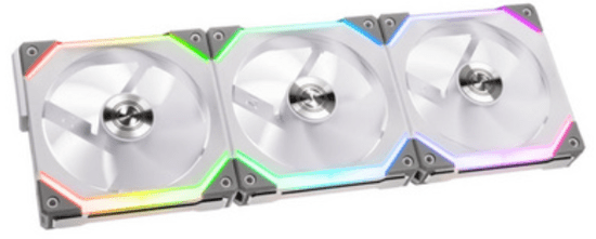 Lian Li SL120 ventilator za ohišje, RGB, 120 mm, 3 kosi in kontroler, bel (UF-SL120-3W)