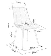 CASARREDO Oblazinjen jedilni stol SIK KROM ŽAMET rumena kari/krom