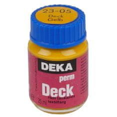 Rayher.	 Barva za tekstil DEKA Perm Deck 25 ml rumena