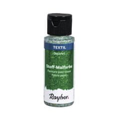 Rayher.	 Barva za tekstil Extreme Glitter, zelena, 59ml