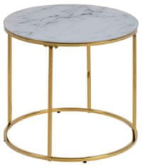 Fernity Okrogla miza Bolton dia.50 cm iz marmorja / z levom