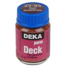 Rayher.	 Barva za tekstil DEKA Perm Deck 25 ml temno rjava