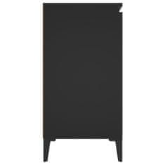 Vidaxl Komoda črna 104x35x70 cm iverna plošča