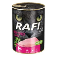 RAFI Cat Grain Free - Brezglutenska konzervirana hrana s puranjim mesom za mačke 400g - konzerva