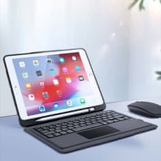 slomart dux ducis domo lite bluetooth tipkovnica zložljiv rokav pametno stojalo za tablični računalnik ipad 10.2 (2021) / ipad 10.2 (2020) / ipad 10.2 (2019) / ipad pro 10.5'' 2017 / ipad air 2019 black