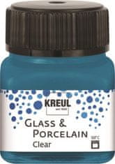 Rayher.	 Barva za porcelan in steklo, 20ml, cyan modra, prosojna