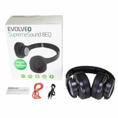 Evolveo SupremeSound 8EQ, Bluetooth slušalke z zvočnikom in izenačevalnikom 2v1, črne barve